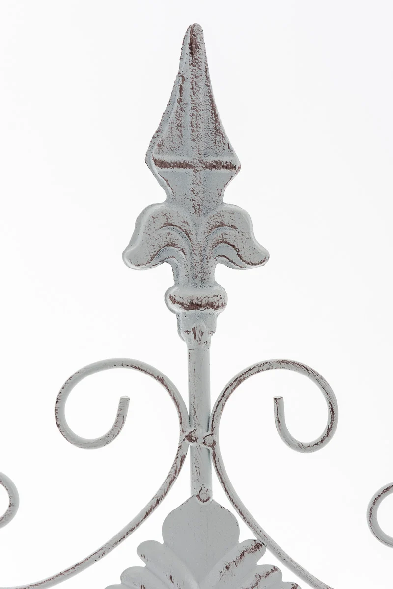 Tuteur pour plante grimpante 122x35 cm en métal blanc vieilli 10_0003868