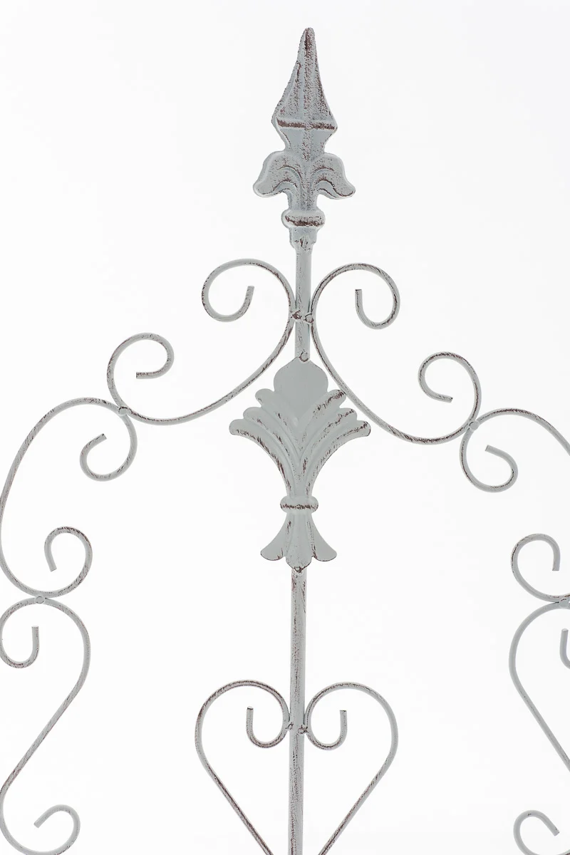 Tuteur pour plante grimpante 122x35 cm en métal blanc vieilli 10_0003868