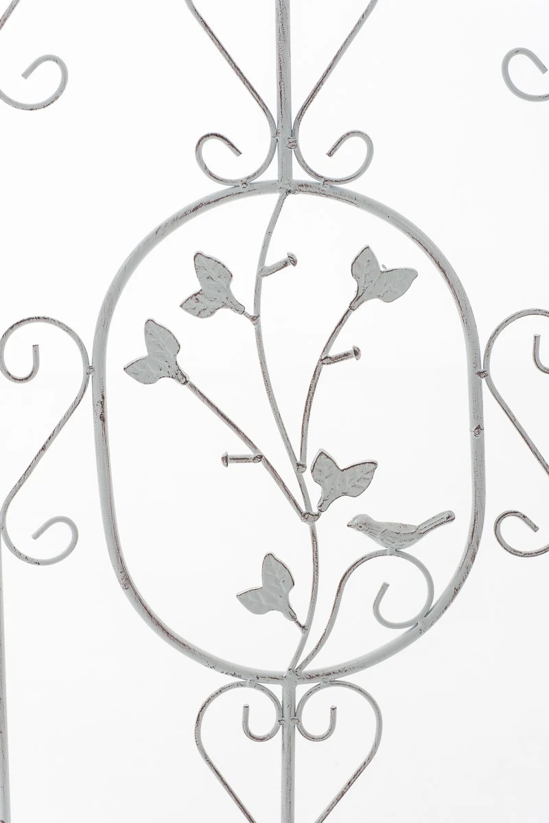 Tuteur pour plante grimpante 122x35 cm en métal blanc vieilli 10_0003868