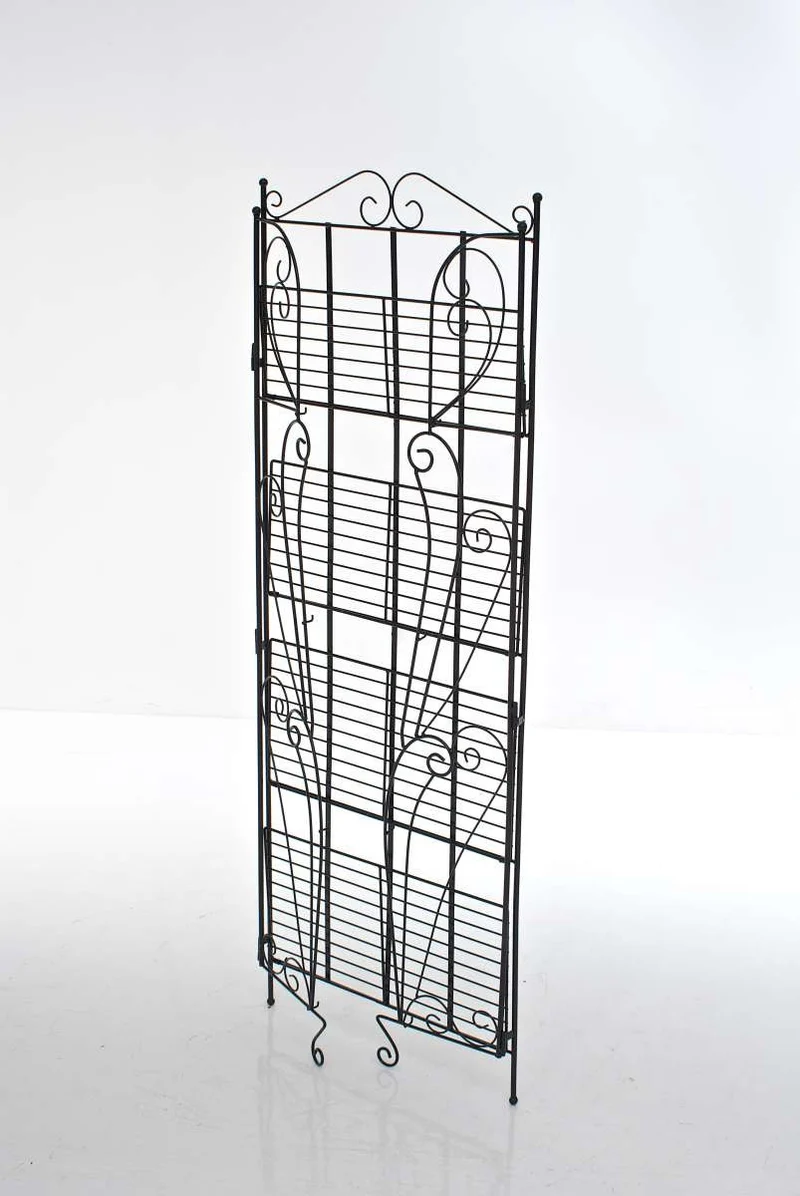 Etagère avec 4 espaces de rangement 160x60 cm en métal noir 10_0003977