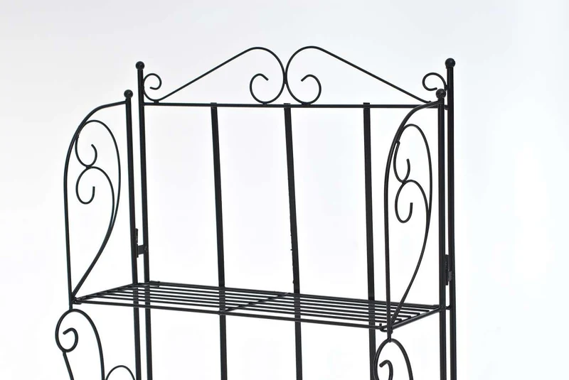 Etagère avec 4 espaces de rangement 160x60 cm en métal noir 10_0003977