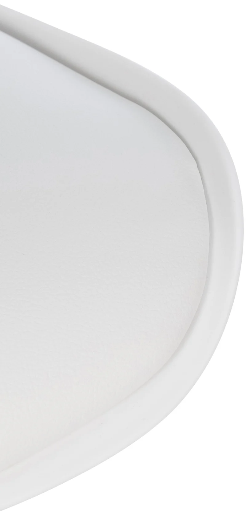 Lot de 2 tabourets de bar avec repose-pieds hauteur réglable pivotant en PVC et plastique blanc et métal 10_0004169