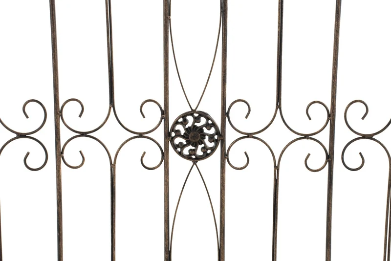 Clôture bordure de jardin 115x125 cm en métal bronze 10_0002950