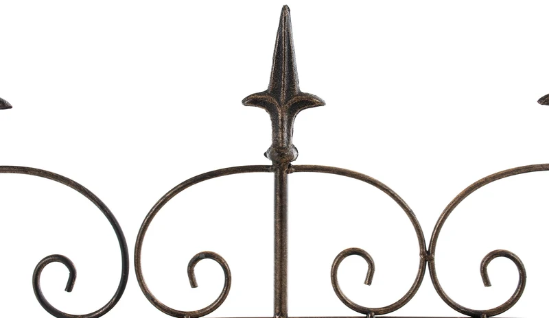 Clôture bordure de jardin 115x125 cm en métal bronze 10_0002950