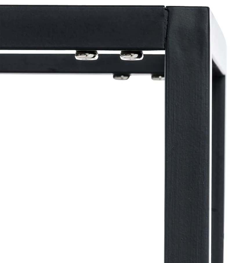 Range-bûches étagère support bois de cheminée sur roulettes 150x80x25 cm en métal noir 10_0003533