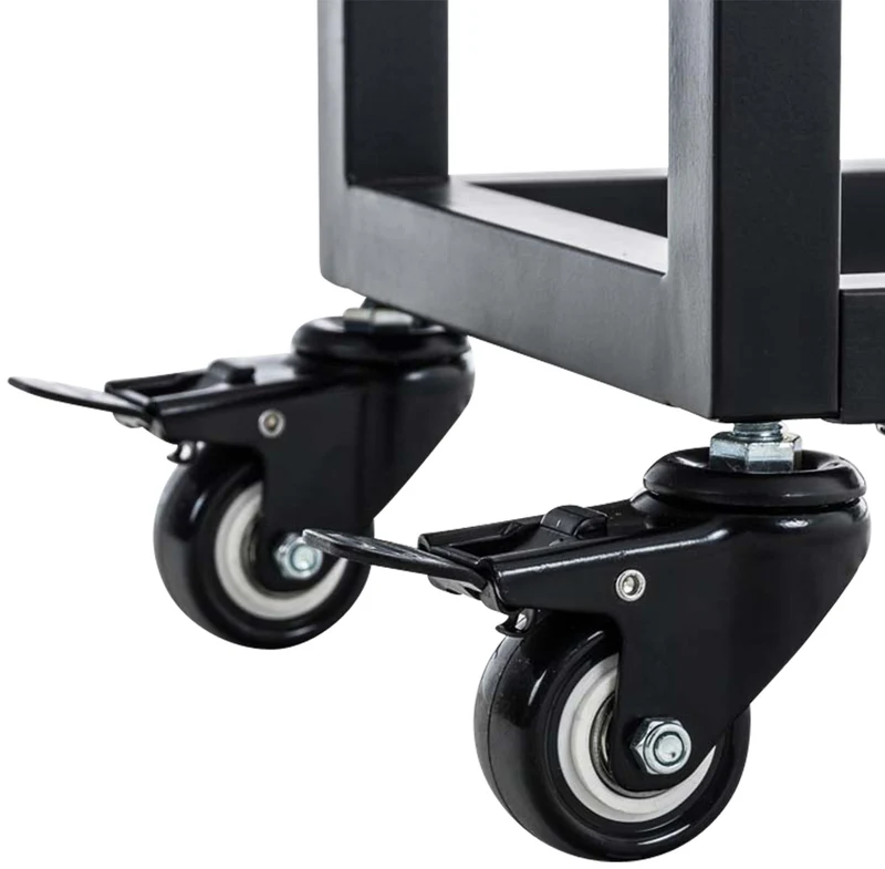 Range-bûches étagère support bois de cheminée sur roulettes 100x40x25 cm en métal noir 10_0003528