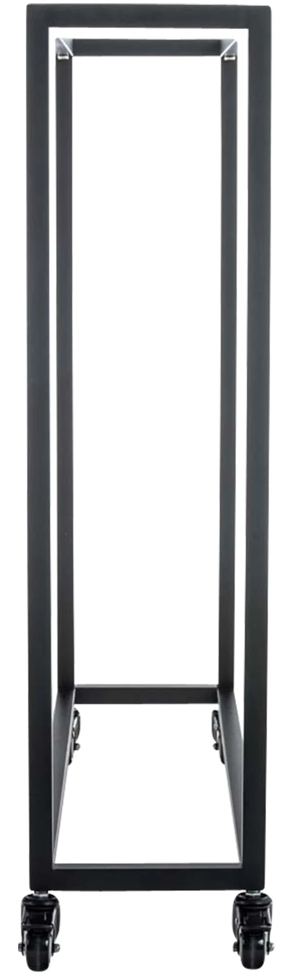 Range-bûches étagère support bois de cheminée sur roulettes 100x40x25 cm en métal noir 10_0003528