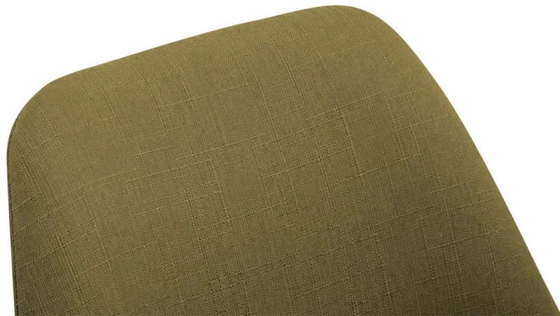 Chaise de salle à manger x1 design scandinave en tissu vert et piètement à 4 pieds en bois clair 10_0003275