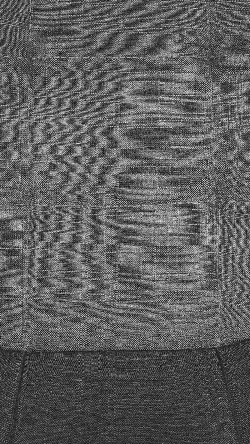 Tabouret de bar x1 avec repose-pieds hauteur réglable pivotant assise en tissu gris cadre métallique noir 10_0004840