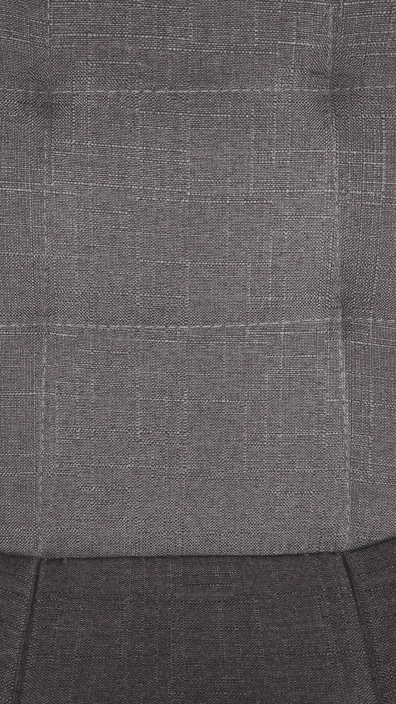 Tabouret de bar x1 avec repose-pieds hauteur réglable pivotant assise en tissu gris cadre métallique chromé 10_0004846