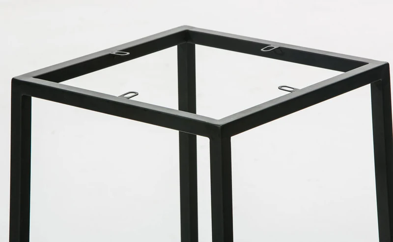 Lot de 2 tabourets de bar avec repose-pieds design simple hauteur 85 cm en tissu gris foncé et métal noir 10_0004383