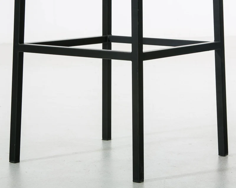 Lot de 2 tabourets de bar avec repose-pieds design simple hauteur 85 cm en tissu gris foncé et métal noir 10_0004383