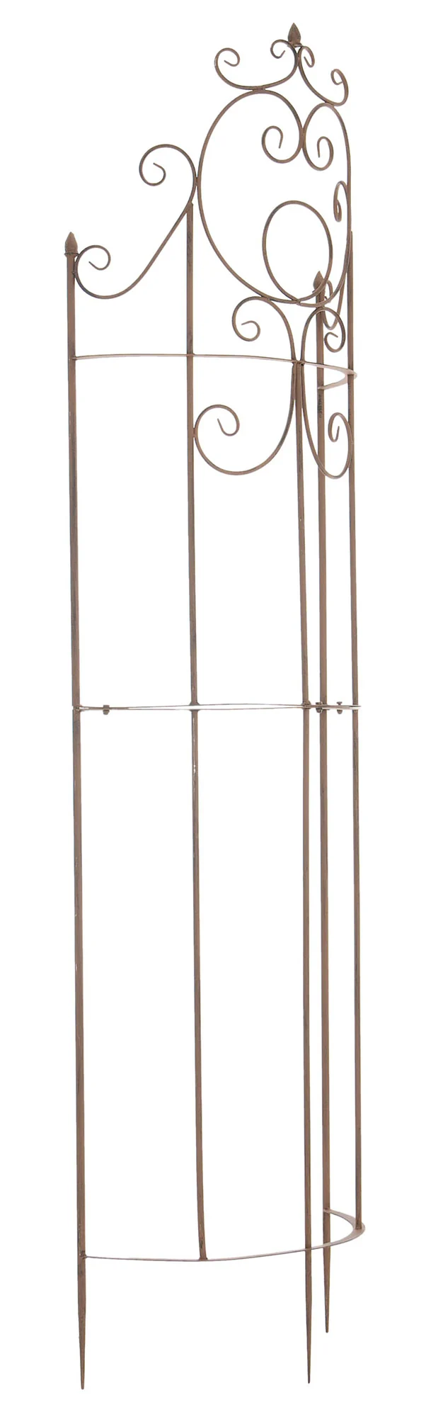 Treillis de jardin pour plantes grimpantes tuteur pour rosiers en métal marron vieilli 10_0003885