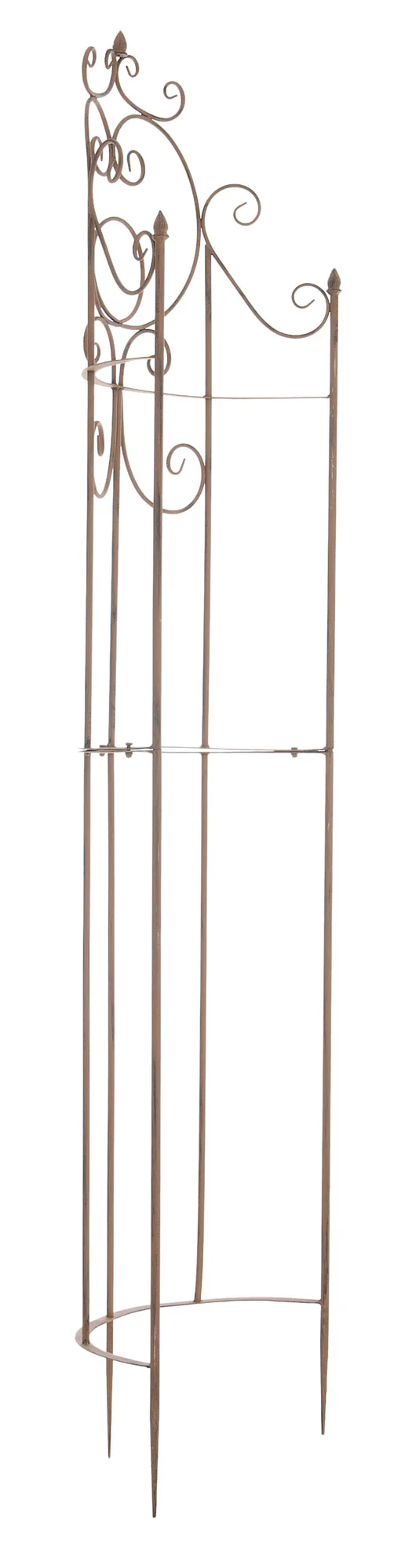 Treillis de jardin pour plantes grimpantes tuteur pour rosiers en métal marron vieilli 10_0003885