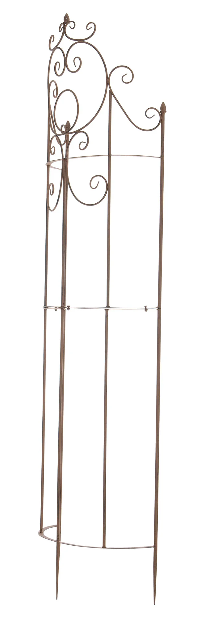 Treillis de jardin pour plantes grimpantes tuteur pour rosiers en métal marron vieilli 10_0003885