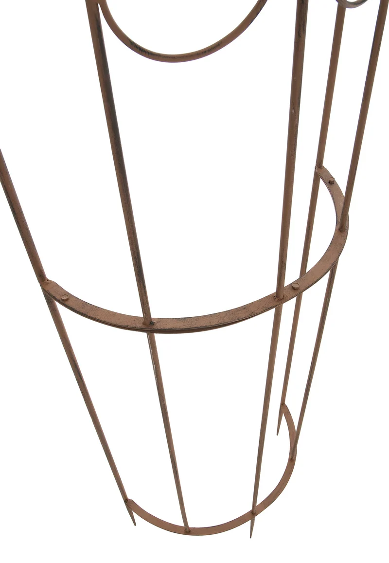 Treillis de jardin pour plantes grimpantes tuteur pour rosiers en métal marron vieilli 10_0003885
