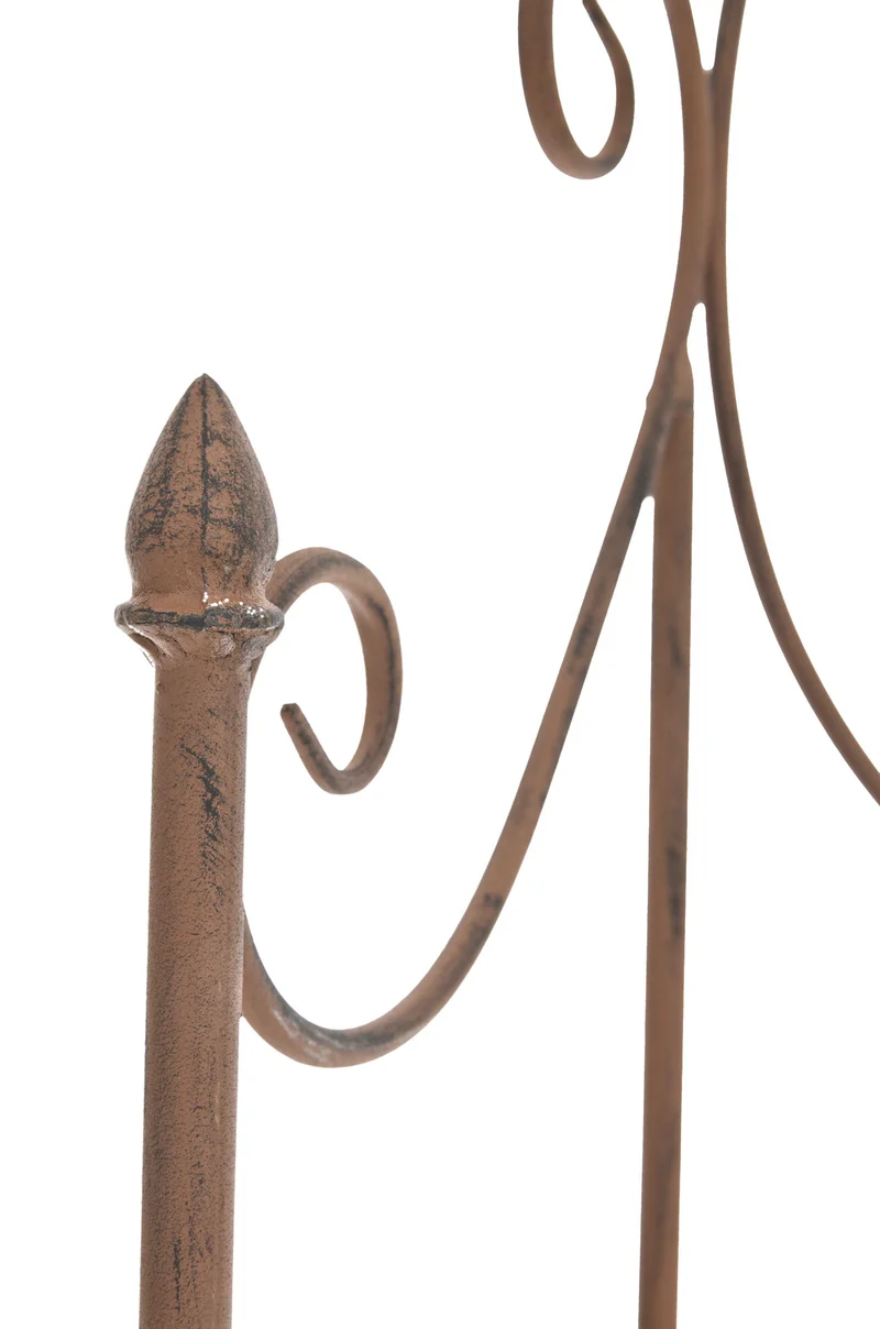 Treillis de jardin pour plantes grimpantes tuteur pour rosiers en métal marron vieilli 10_0003885