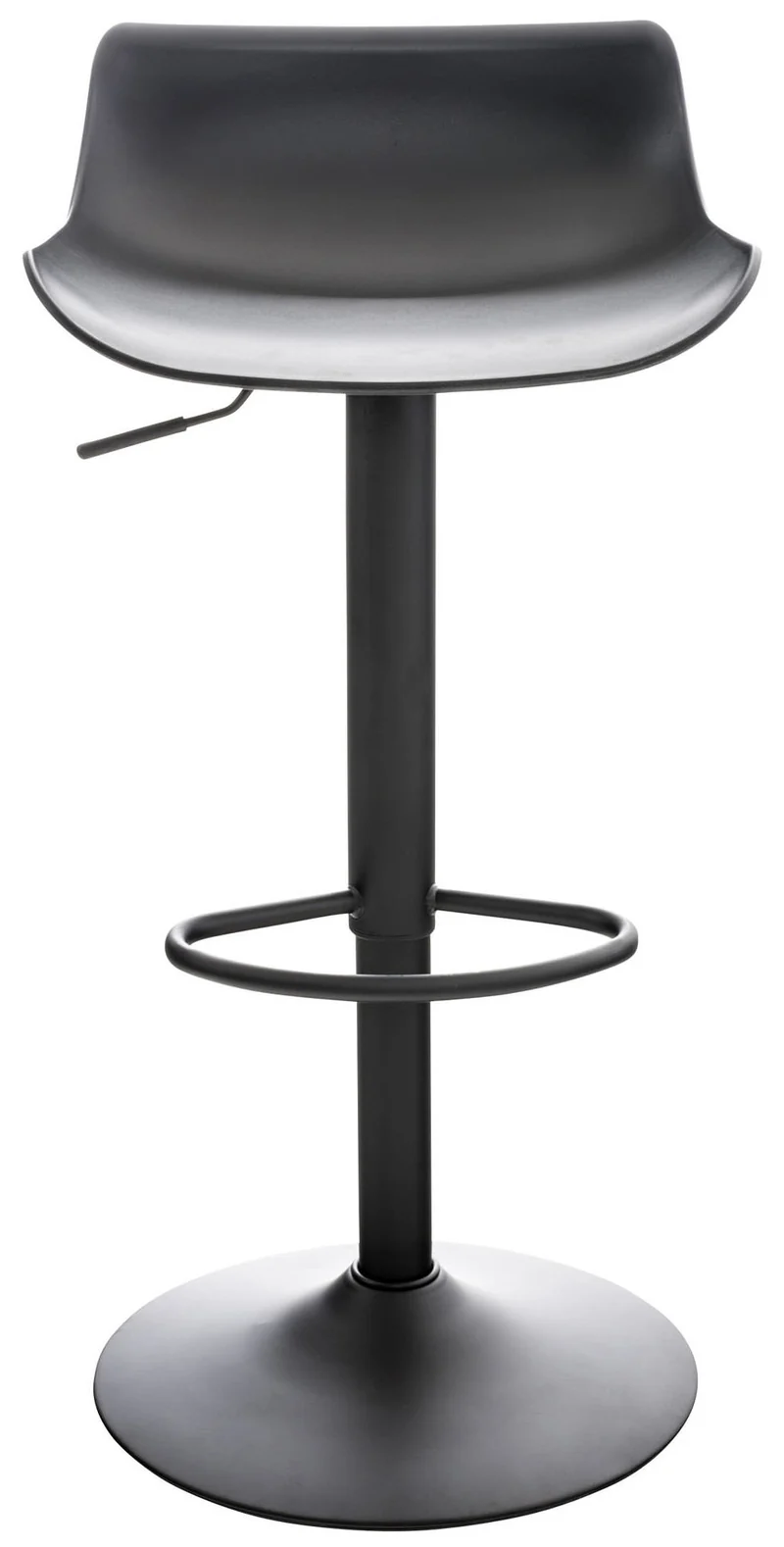 Tabourets de bar x4 avec repose-pieds hauteur réglable desing moderne en plastique noir et métal noir 10_0004498