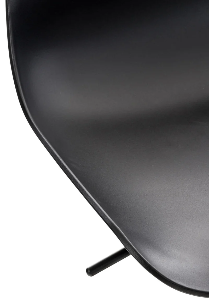 Tabourets de bar x4 avec repose-pieds hauteur réglable desing moderne en plastique noir et métal noir 10_0004498