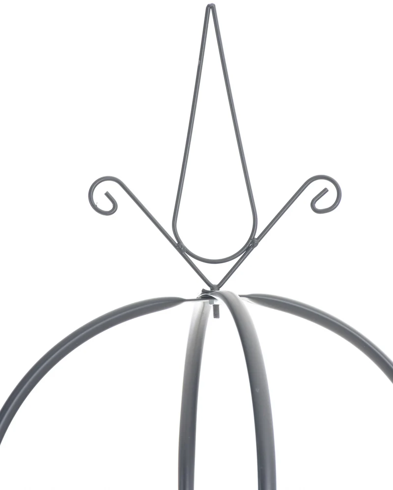 Lot de 2 treillis de jardin en métal laqué noir 190 × Ø 38 cm stables et faciles à planter 10_0003859