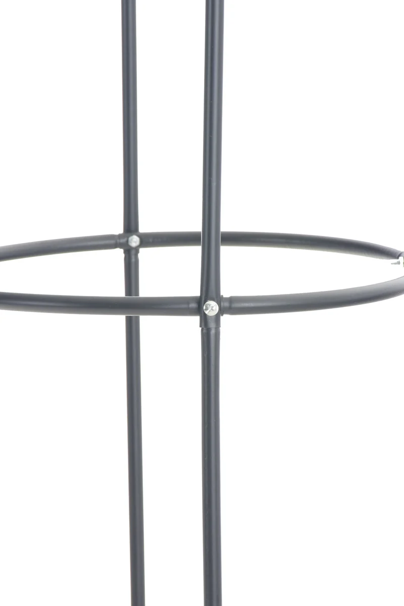 Lot de 2 treillis de jardin en métal laqué noir 190 × Ø 38 cm stables et faciles à planter 10_0003859