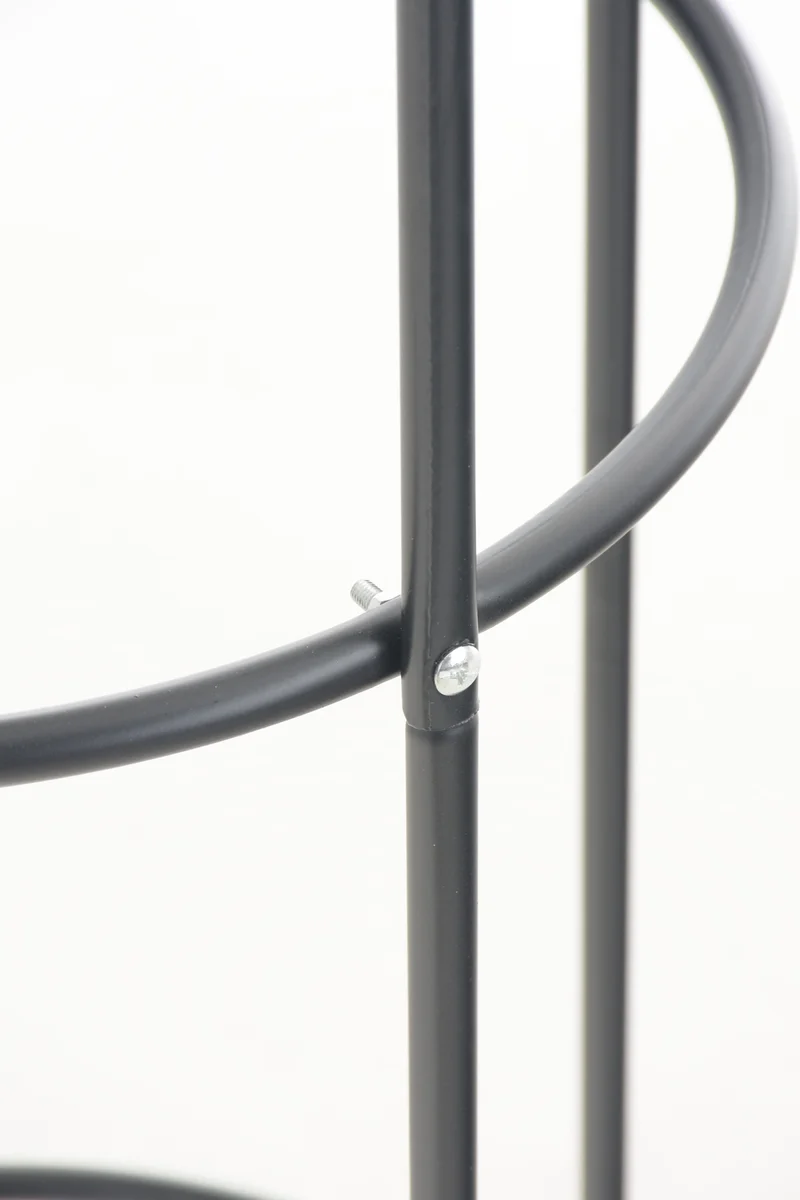 Lot de 2 treillis de jardin en métal laqué noir 190 × Ø 38 cm stables et faciles à planter 10_0003859