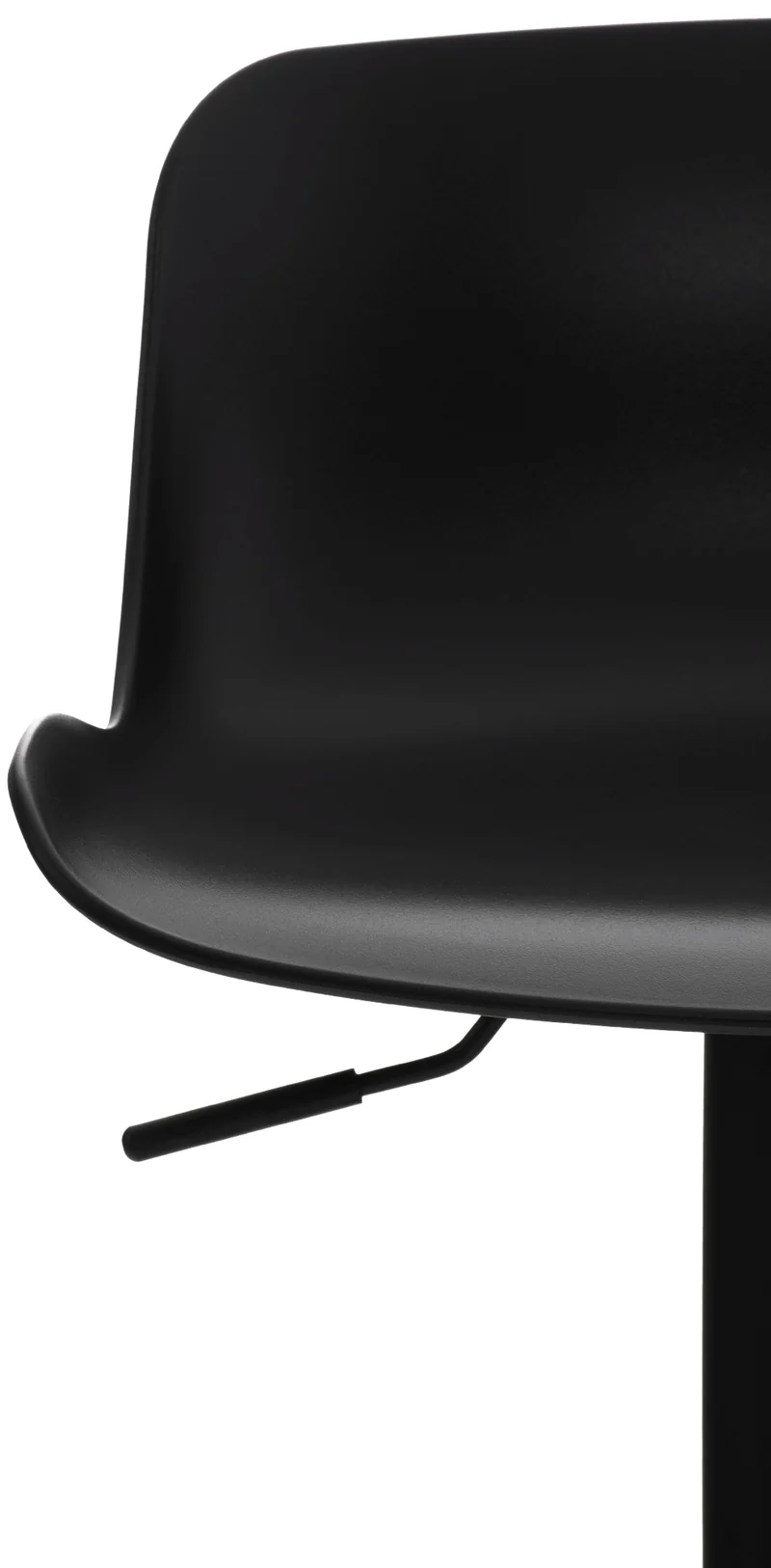 Tabouret de bar x1 hauteur réglable et siège pivotant avec siège en plastique noir métal noir 10_0004530