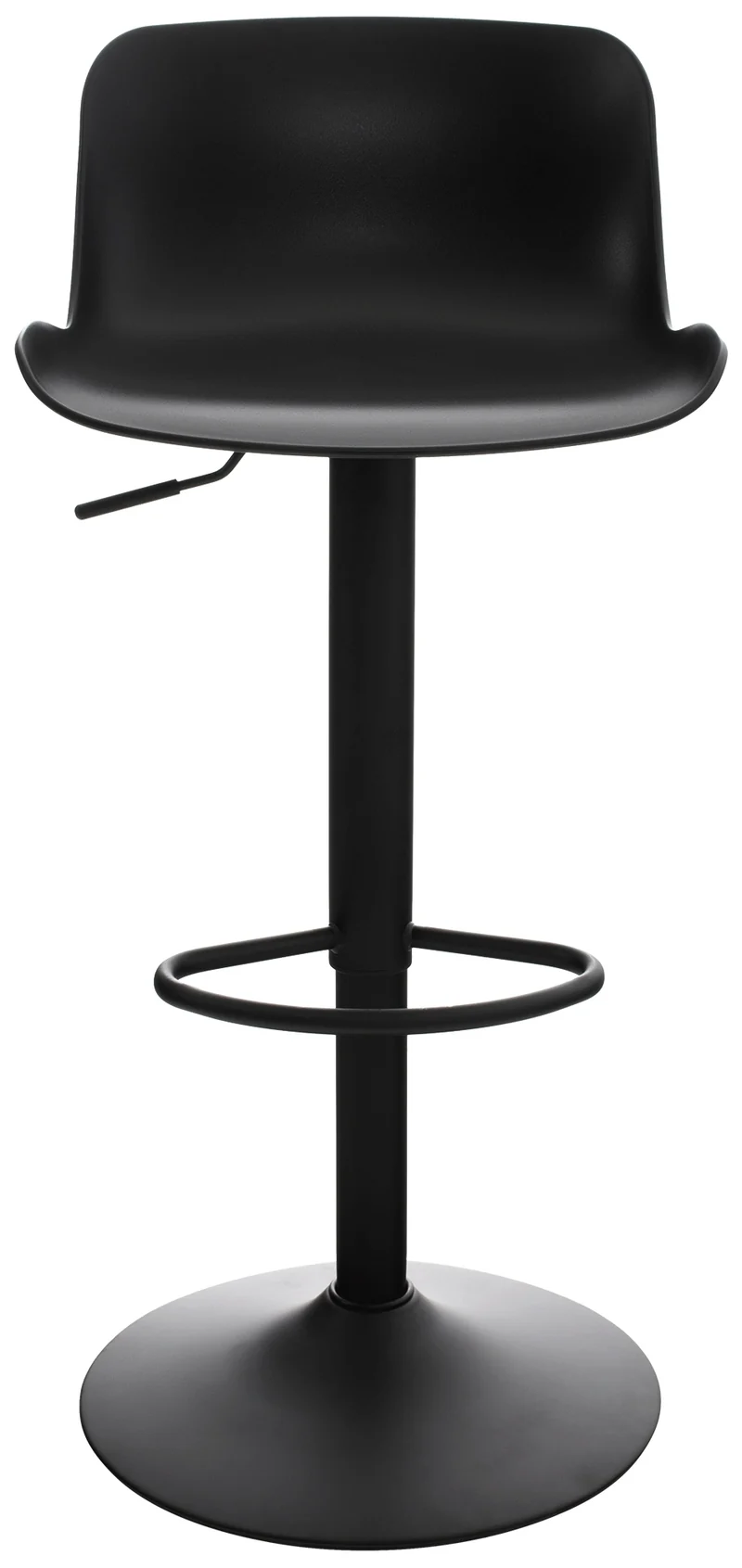 Tabouret de bar x1 hauteur réglable et siège pivotant avec siège en plastique noir métal noir 10_0004530