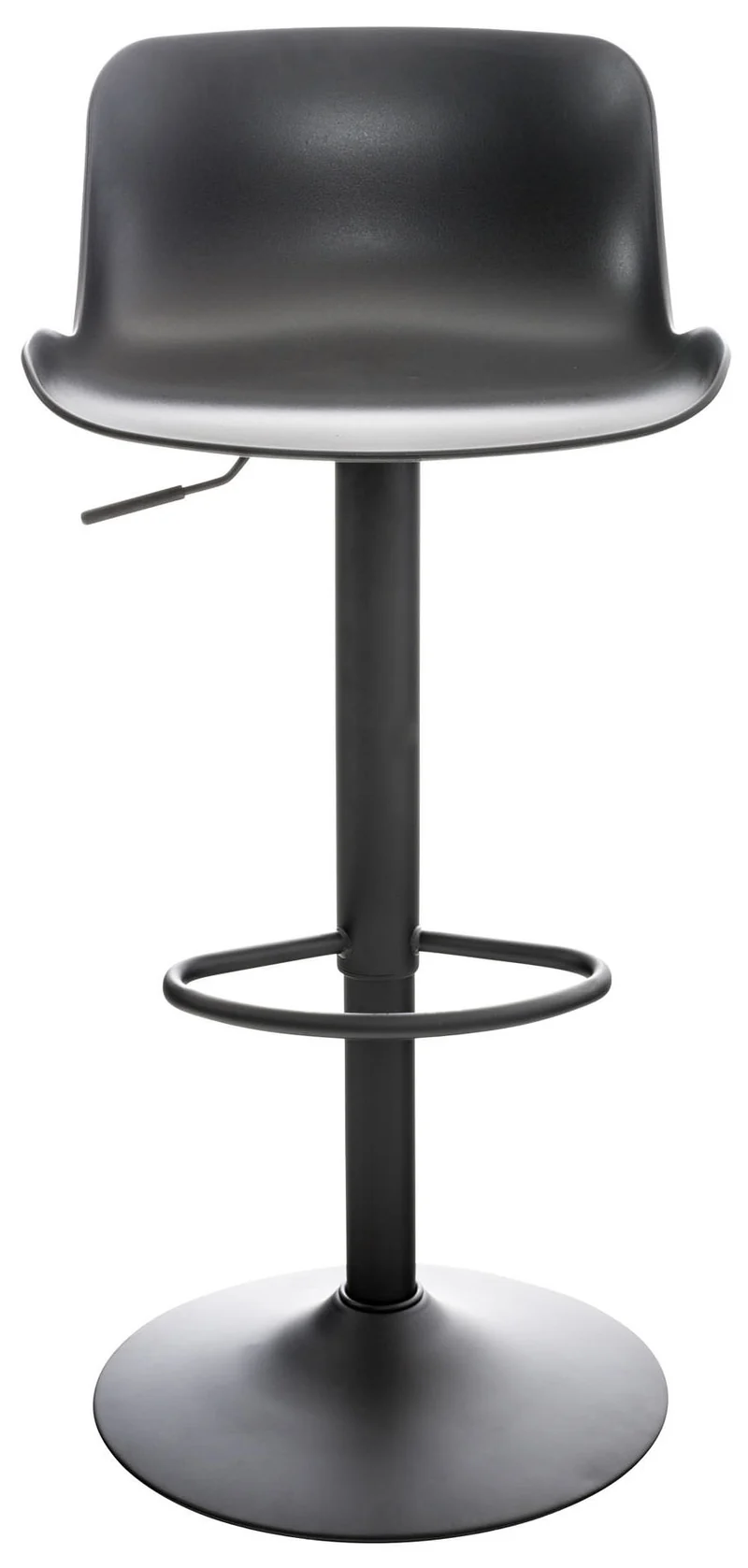 Lot de 4 tabourets de bar hauteur réglable et siège pivotant avec siège en plastique noir métal noir 10_0004492