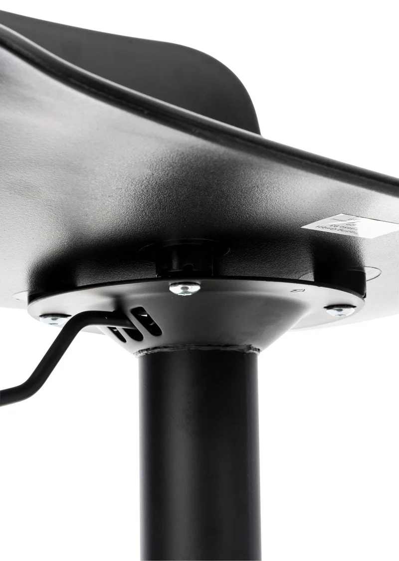 Lot de 4 tabourets de bar hauteur réglable et siège pivotant avec siège en plastique noir métal noir 10_0004492