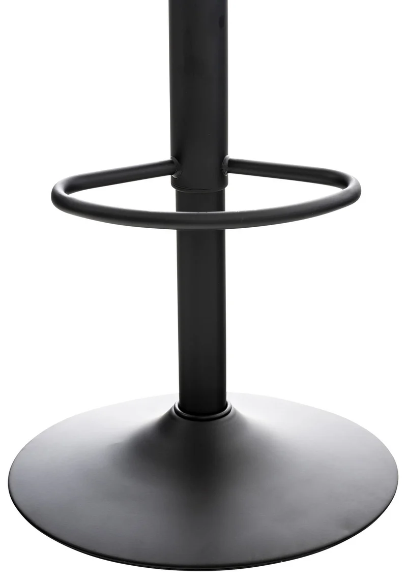 Lot de 4 tabourets de bar hauteur réglable et siège pivotant avec siège en plastique noir métal noir 10_0004492