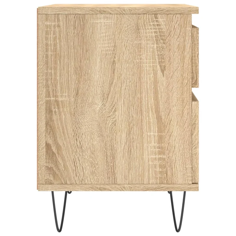 Table de chevet avec tiroir et compartiment avec porte 40 x 35 x 50 cm en bois d’ingénierie couleur chêne DEC033838