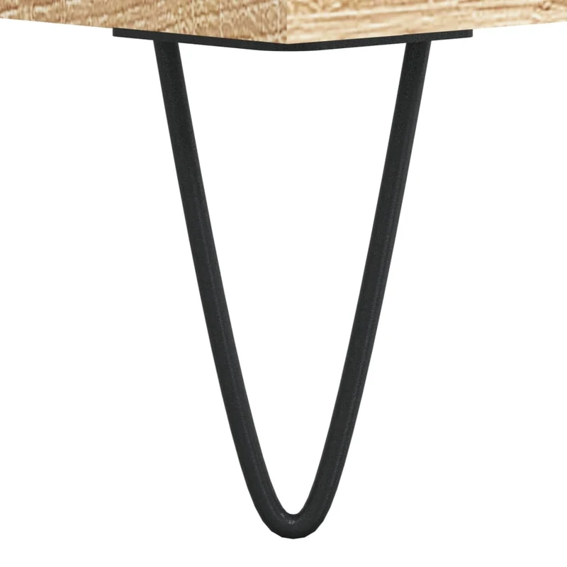 Table de chevet avec tiroir et compartiment avec porte 40 x 35 x 50 cm en bois d’ingénierie couleur chêne DEC033838