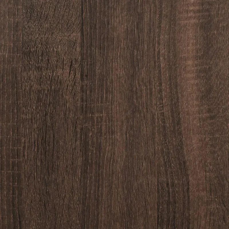Table de chevet avec tiroir et compartiment ouvert 40 x 31 x 50 cm bois d'ingénierie marron et acier DEC033703
