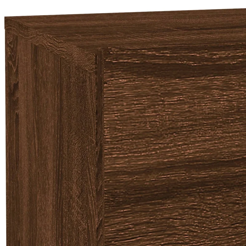 Table de chevet avec lumières LED et tiroirs 70 x 36 x 40,5 cm bois d'ingénierie marron DEC033183