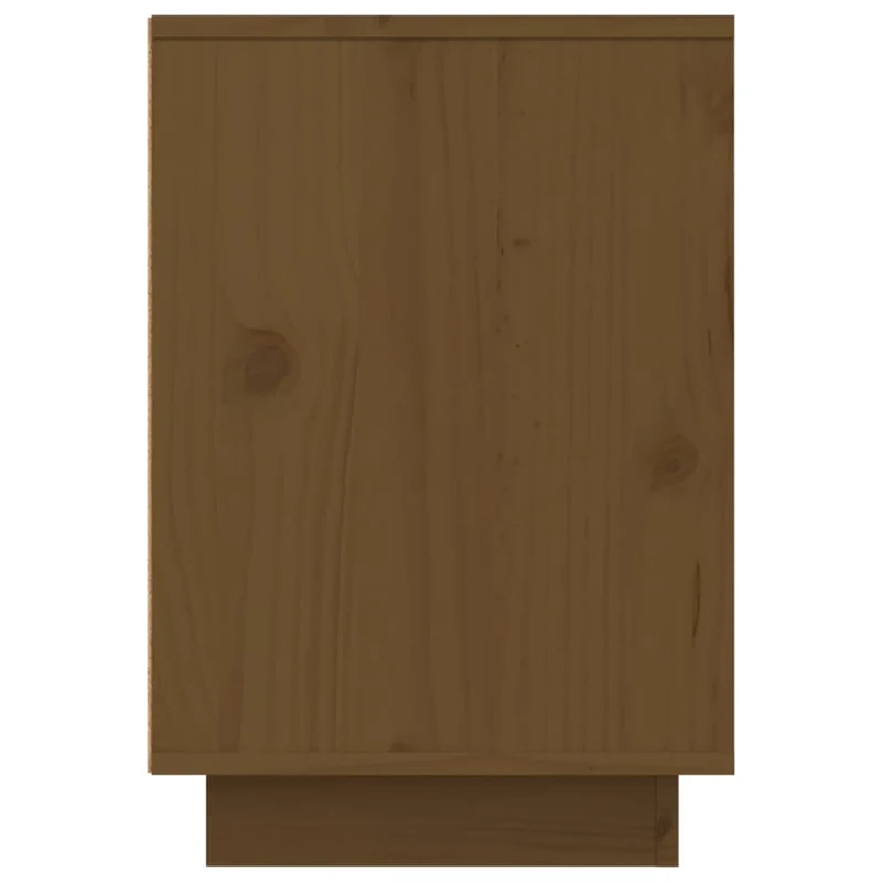 Table de chevet avec tiroir compartiment avec porte et ouvert 50 x 34 x 50 cm bois de pin marron miel DEC034140