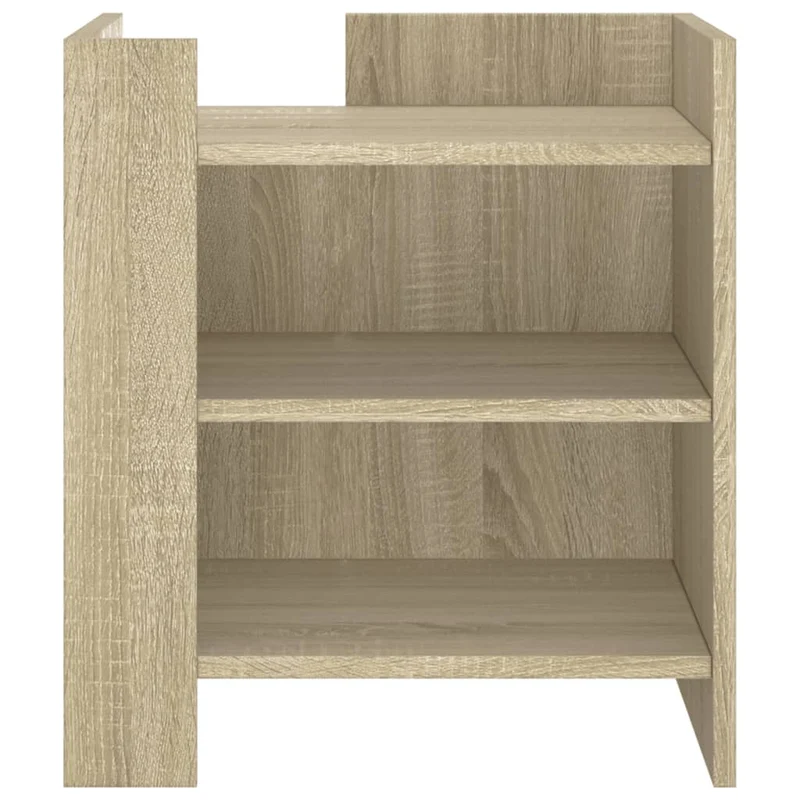 Table de chevet avec étagères 45 x 50 x 50 cm bois d’ingénierie couleur chêne DEC033885