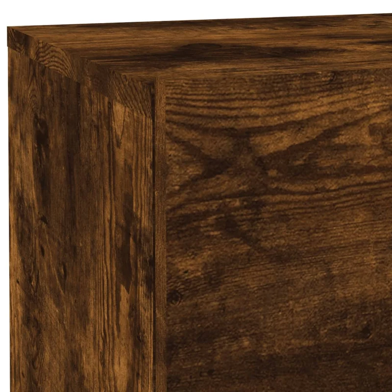 Table de chevet avec lumières LED et tirois 70 x 36 x 40,5 cm bois d'ingénierie marron DEC033178