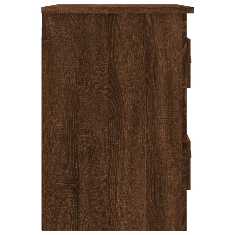 Table de chevet murale avec 2 tiroirs 41,5 x 36 x 53 cm en bois d'ingénierie marron DEC034272