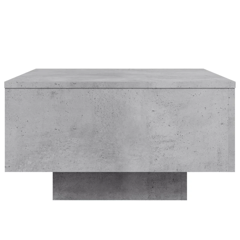 Table basse de salon design moderne avec lumières LED 55 x 55 x 31 cm bois d'ingénierie gris DEC037662