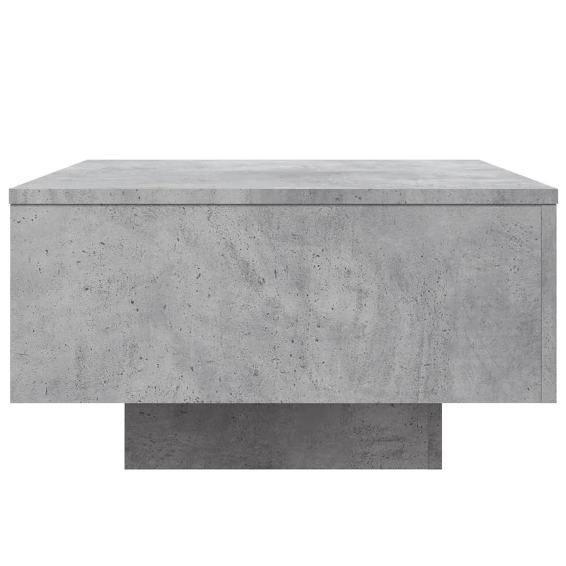 Table basse de salon design moderne avec lumières LED 55 x 55 x 31 cm bois d'ingénierie gris DEC037662