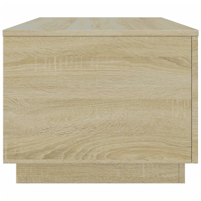 Table basse de salon design moderne avec lumières LED 90 x 50 x 40 cm bois d'ingénierie couleur chêne DEC037653