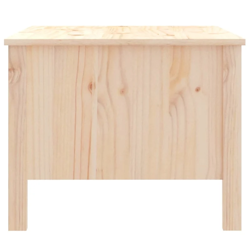 Table basse de salon avec deux tiroirs design rustique 100 x 50 x 40 cm bois massif de pin non traité DEC036934