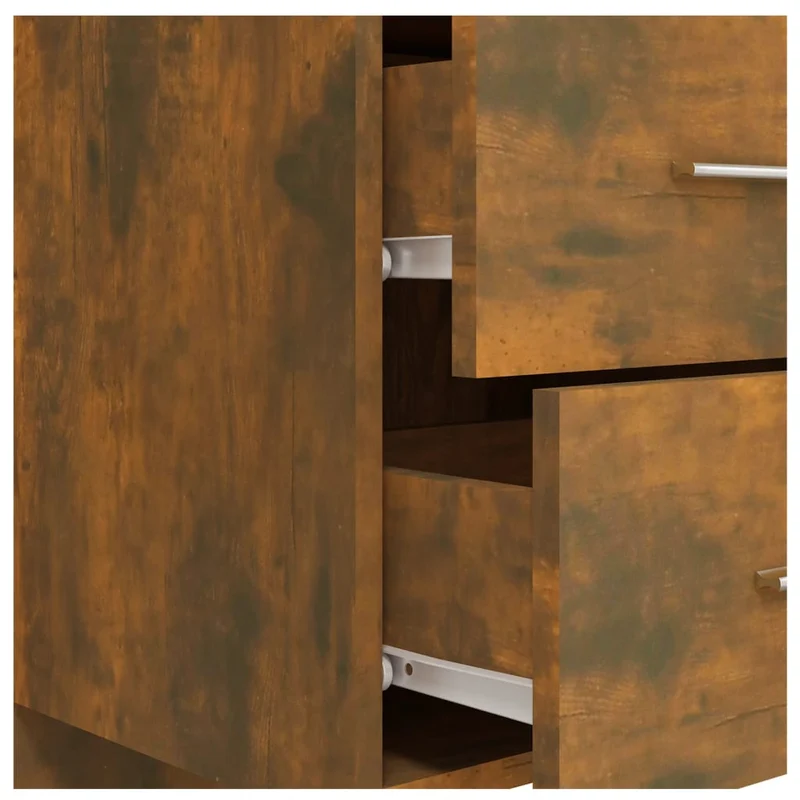 Tête de lit accessoire couchage chambre à coucher meuble avec chevet intégré étagère MDF marron clair TDL0205845