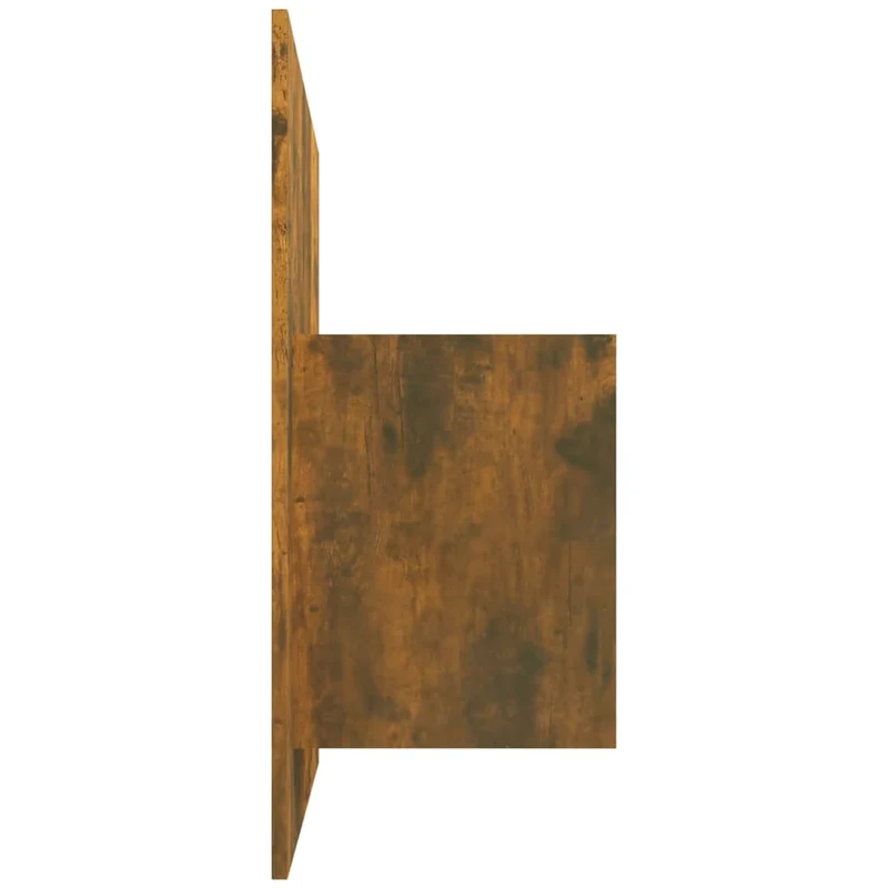 Tête de lit accessoire couchage chambre à coucher meuble avec chevet intégré étagère MDF marron clair TDL0205837