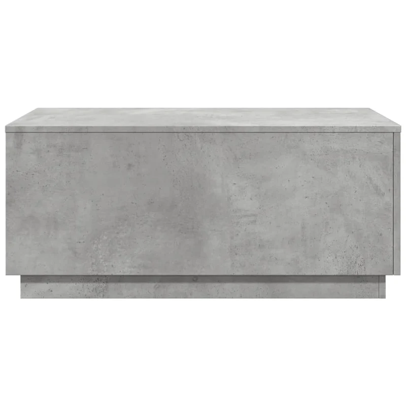 Table basse de salon design moderne avec lumières LED 90 x 50 x 40 cm bois d'ingénierie gris DEC037667