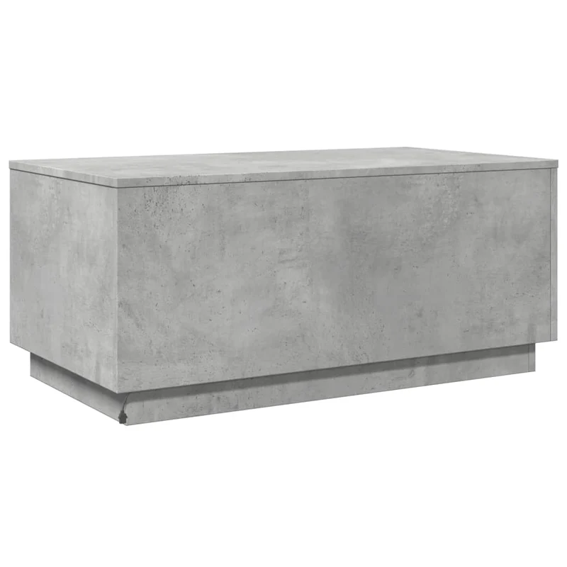 Table basse de salon design moderne avec lumières LED 90 x 50 x 40 cm bois d'ingénierie gris DEC037667