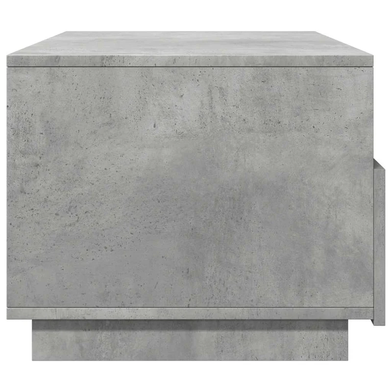Table basse de salon avec tiroir design moderne avec lumières LED 90 x 49 x 40 cm bois d'ingénierie gris DEC037665