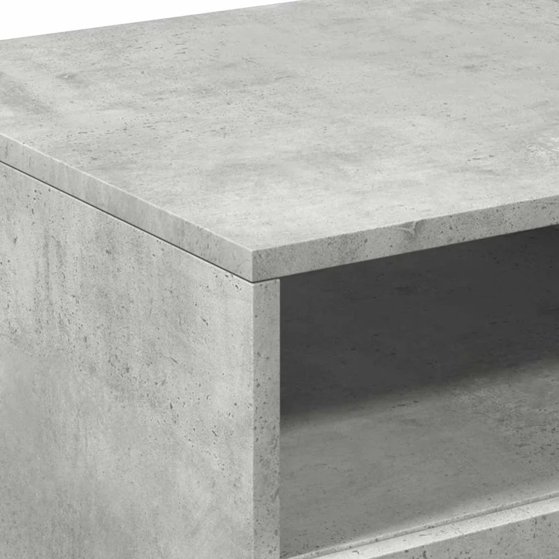Table basse de salon avec tiroir design moderne avec lumières LED 90 x 49 x 40 cm bois d'ingénierie gris DEC037665