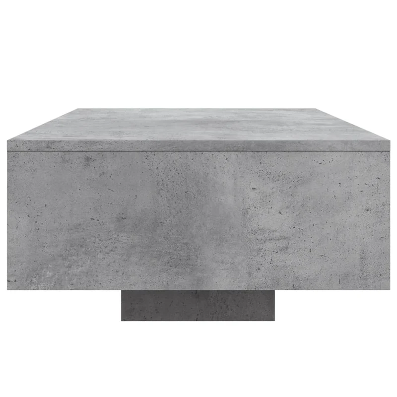 Table basse de salon design moderne avec lumières LED 85 x 55 x 31 cm bois d'ingénierie gris DEC037664